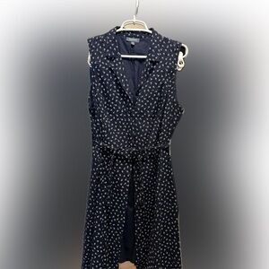 Modcloth Midnight Black & Blue Floral Daisy Dress Gingham Womens 16